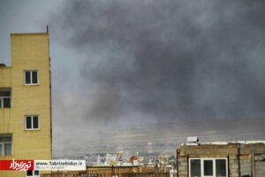 دود سیاه در آسمان شمال تبریز