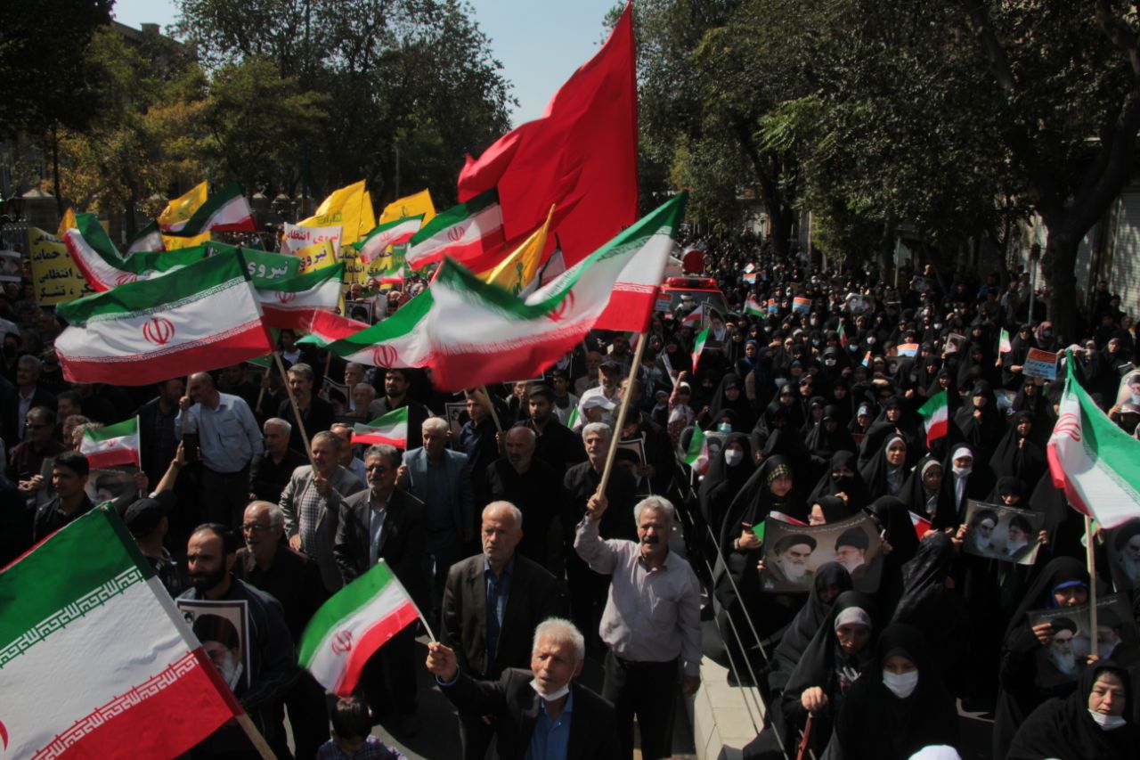 خروش مردم تبریز علیه آشوب و اغتشاش