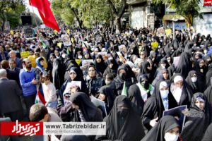 خشم انقلابی مردم تبریز در محکومیت حادثه تروریستی حرم شاهچراغ(ع)