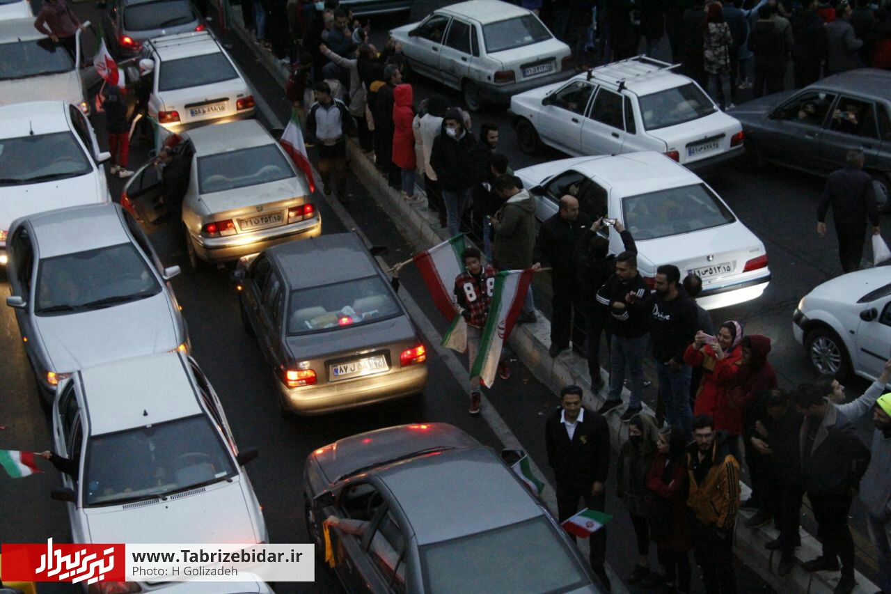 شادی و شعف تبریزی‌ها برای برد تیم‌ملی /  «بو تیمی شرفلی میلت ایستر»