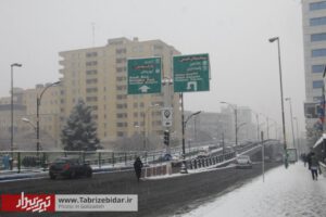 رخت سفید زمستانی بر قامت تبریز