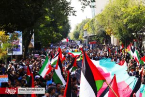 تبریز در حمایت از فلسطین به پا خاست