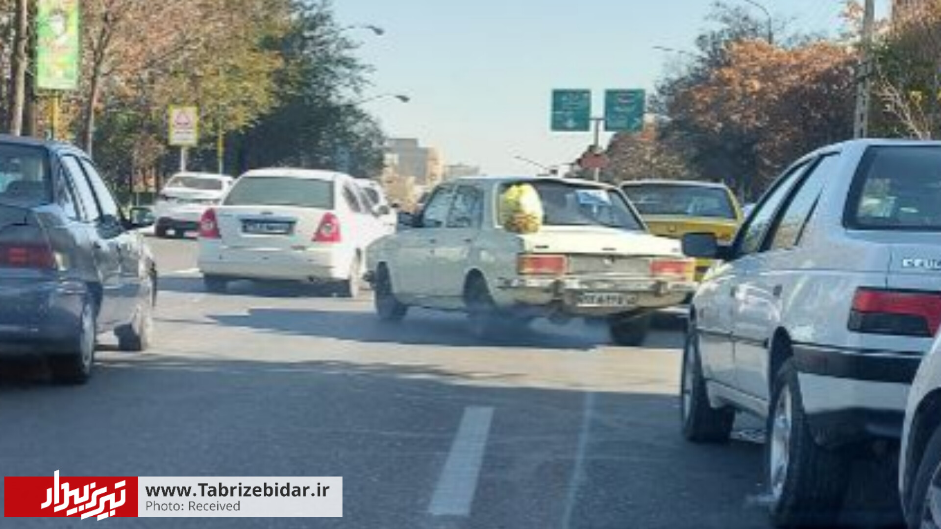 پدیده زشت زباله گردانی روی خودرو / حال پاکبانان را مراعات کنید