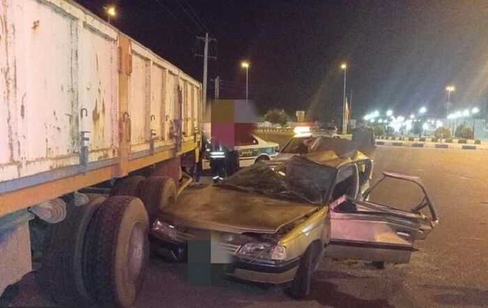 تصادف رانندگی در میانه ۲ کشته به جا گذاشت