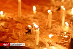 آیین شمع‌گذاری عزاداران حسینی در تبریز